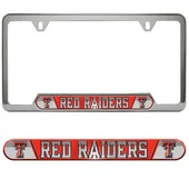 Fan Mats Texas Tech Red Raiders Embossed License Plate Frame, 6.25In X 12.25In