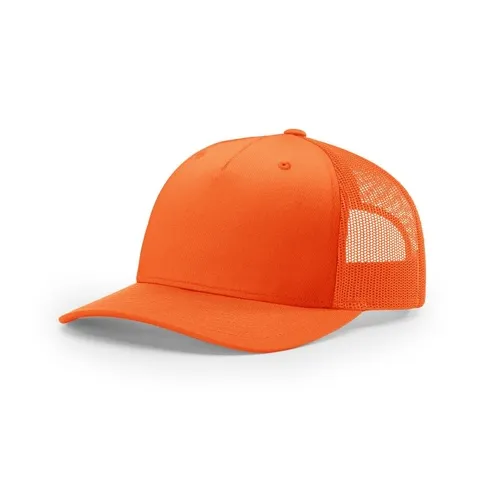 Richardson Blaze Orange Five Panel Trucker 882Fp. Printing is available for this item.