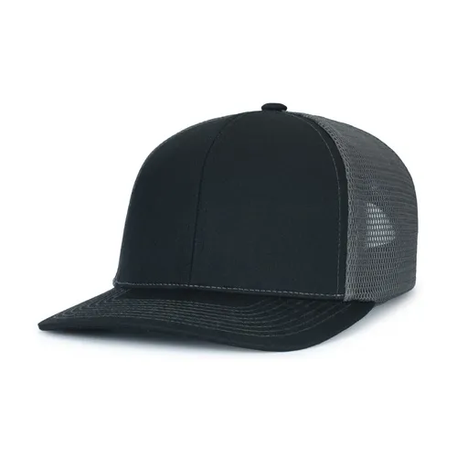 Pacific Headwear Contrast Stitch Trucker Pacflex Snapback Cap P151S. Embroidery is available on this item.