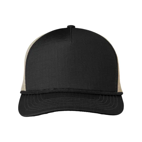 Big Accessories Lariat Ripstop Trucker BA680. Embroidery is available on this item.