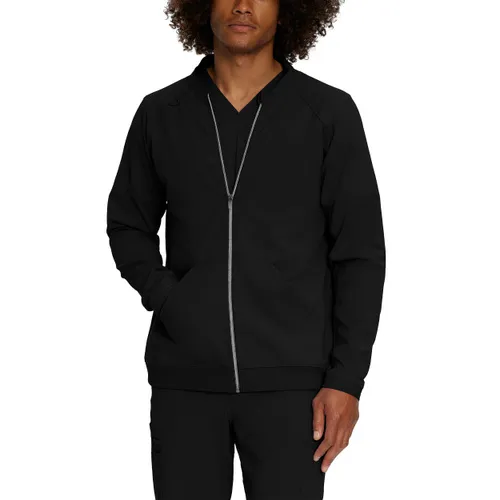 Urbane Impulse Men's Zip-Front V-Neck Warm-Up Scrub Jacket 9914LKA. Embroidery is available on this item.