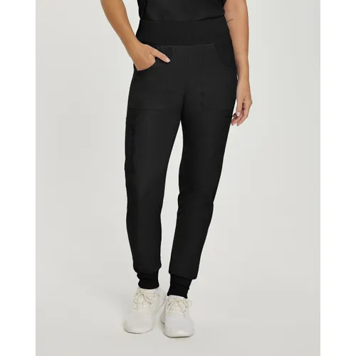 Landau Forward Women's Banded-Bottom Jogger Scrub Pants LB401. Embroidery is available on this item.