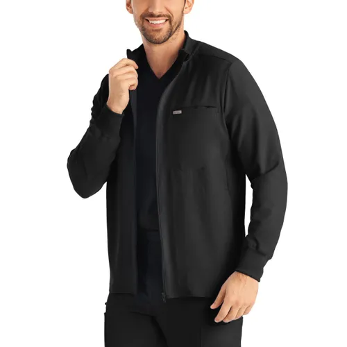 Landau Forward Men's Medical Scrubs Jacket LJ703. Embroidery is available on this item.