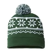 Cap America Usa-Made Snowflake Knit Beanie CAP-RKF12