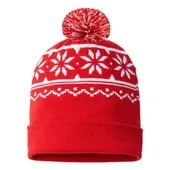 Cap America Usa-Made Snowflake Knit Beanie CAP-RKF12