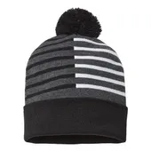 Cap America Usa-Made Half Color Knit Beanie CAP-RKH12