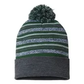 Cap America Usa-Made Striped Knit Beanie CAP-RKL12