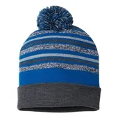 Cap America Usa-Made Striped Knit Beanie CAP-RKL12