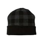 Cap America Usa-Made Plaid Knit Beanie CAP-RKP12