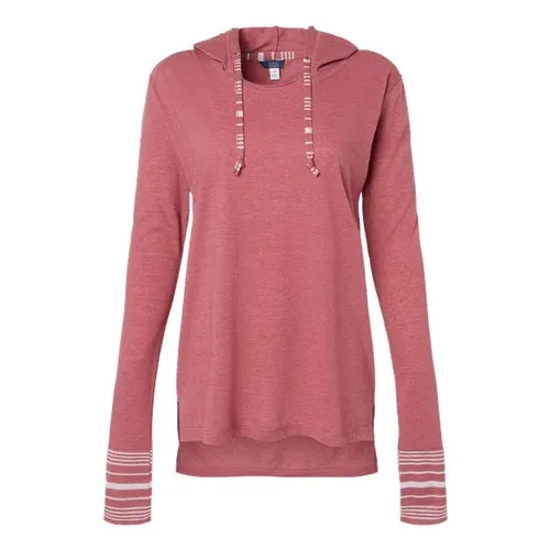 Mv Sport Women's Heathered Jersey Hooded Tunic MV-W19439. Decorated in seven days or less.