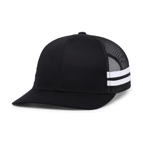 Pacific Headwear Low-Profile Stripe Trucker Cap P115. Embroidery is available on this item.