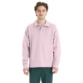 Comfortwash By Hanes Unisex Garment Dye Polo Collar Sweatshirt GDH490