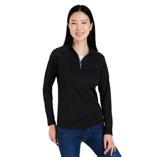 Core365 Ladies' Origin Performance Pique Quarter-Zip Jacket CE418W. Decorated in seven days or less.