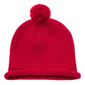 Decky Solid Rollup Beanie W/Pompom 611A