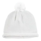 Decky Solid Rollup Beanie W/Pompom 611A