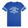 W Republic Wellesley College Blue Women's Property Football Tee 533-486