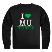 W Republic Marshall Thundering Herd I Love Crewneck 552-190