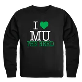 W Republic Marshall Thundering Herd I Love Crewneck 552-190