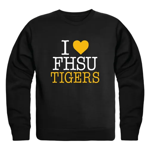 W Republic Fort Hays State Tigers I Love Crewneck 552-442