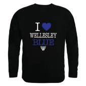 W Republic Wellesley College Blue I Love Crewneck 552-486