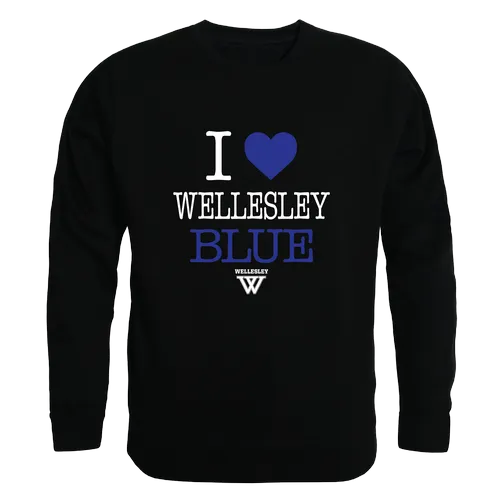 W Republic Wellesley College Blue I Love Crewneck 552-486