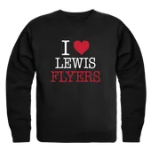 W Republic Lewis University Flyers I Love Crewneck 552-531