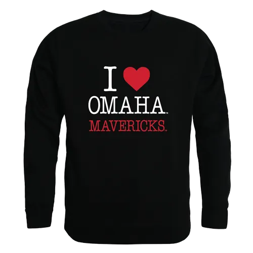 W Republic U Of Nebraska Omaha Mavericks I Love Crewneck 552-552