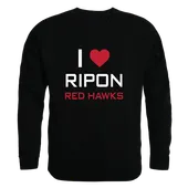 W Republic Ripon College Red Hawks I Love Crewneck 552-575