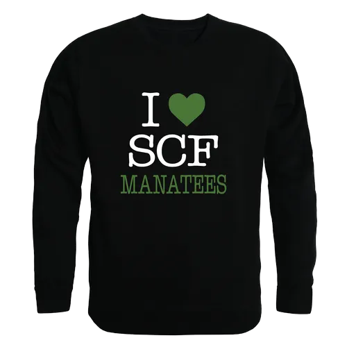 W Republic State College Of Florida Manatees I Love Crewneck 552-592