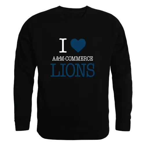 W Republic Texas A&M-Commerce Lions I Love Crewneck 552-595