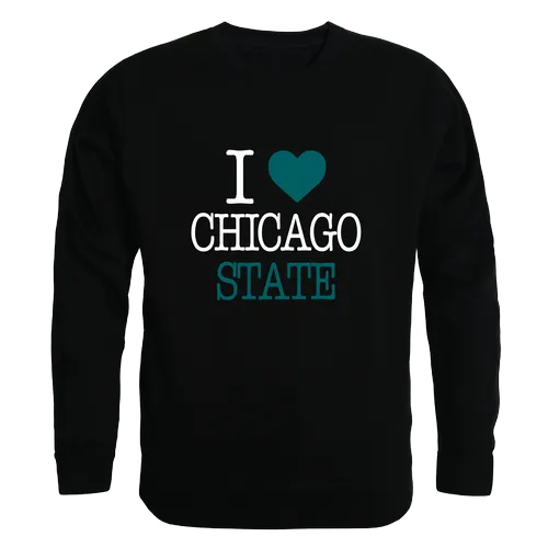 W Republic Chicago State Cougars I Love Crewneck 552-631