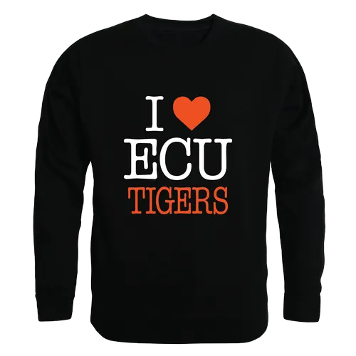 W Republic East Central University Tigers I Love Crewneck 552-638