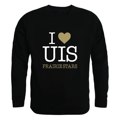 W Republic U Of Illinois Springfield Prairie Stars I Love Crewneck 552-655