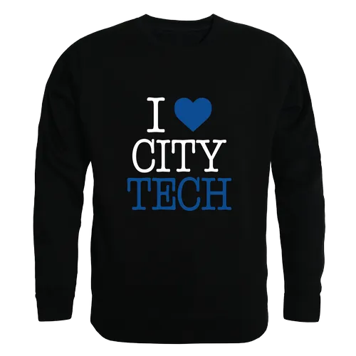 W Republic NY City Tech Yellow Jackets I Love Crewneck 552-664