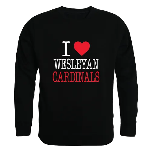 W Republic Wesleyan Cardinals I Love Crewneck 552-683