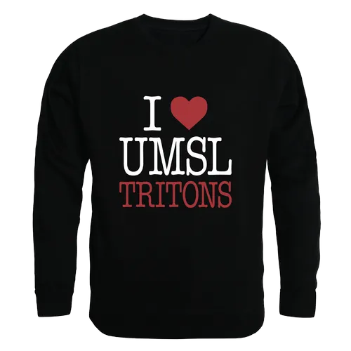 W Republic U Of Missouri-Saint Louis Tritons I Love Crewneck 552-688