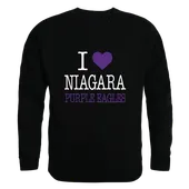 W Republic Niagara University Purple Eagles I Love Crewneck 552-723