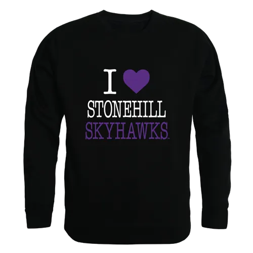 W Republic Stonehill College Skyhawks I Love Crewneck 552-730