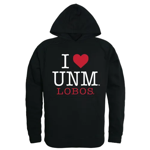 W Republic New Mexico Lobos I Love Hoodie 553-182. Decorated in seven days or less.