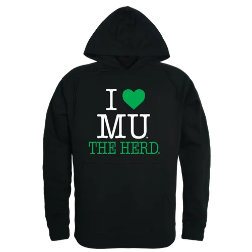 W Republic Marshall Thundering Herd I Love Hoodie 553-190. Decorated in seven days or less.