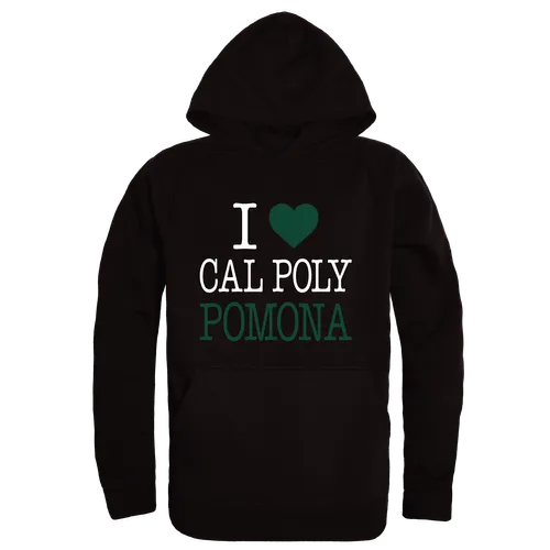 W Republic Cal Poly Pomona Broncos I Love Hoodie 553-201. Decorated in seven days or less.