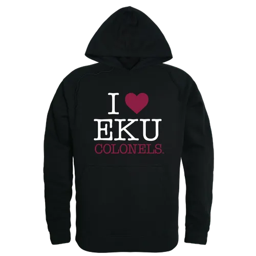 W Republic Eastern Kentucky Colonels I Love Hoodie 553-217. Decorated in seven days or less.