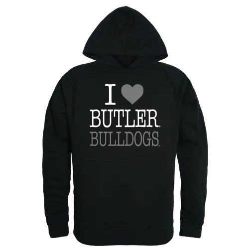 W Republic Butler Bulldogs I Love Hoodie 553-275. Decorated in seven days or less.