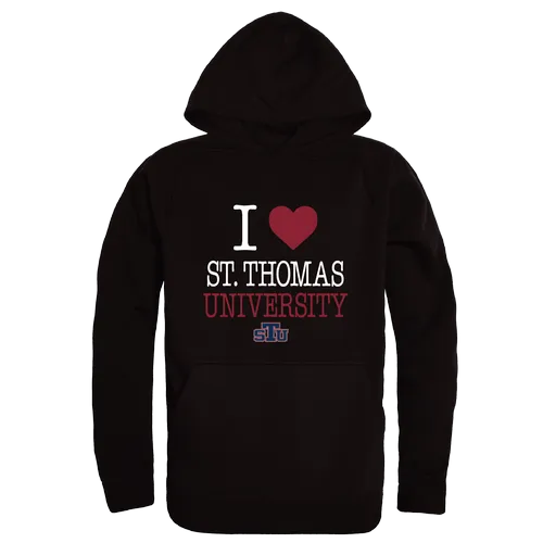 W Republic St. Thomas Bobcats I Love Hoodie 553-480. Decorated in seven days or less.