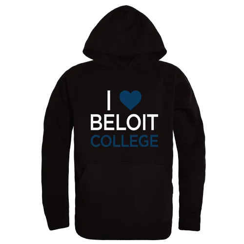 W Republic Beloit College Buccaneers I Love Hoodie 553-482. Decorated in seven days or less.