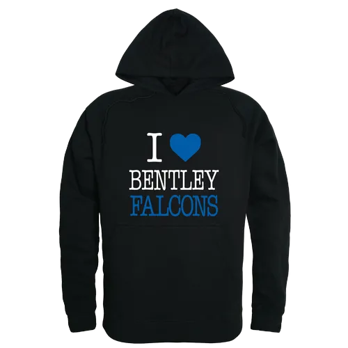 W Republic Bentley University Falcons I Love Hoodie 553-483. Decorated in seven days or less.