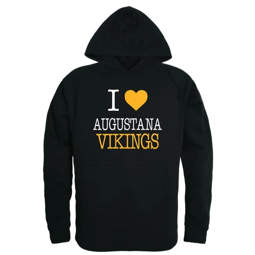 W Republic Augustana Vikings I Love Hoodie 553-500. Decorated in seven days or less.