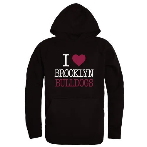 W Republic Brooklyn College Bulldogs I Love Hoodie 553-503. Decorated in seven days or less.