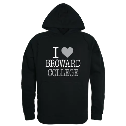 W Republic Broward College Seahawks I Love Hoodie 553-504. Decorated in seven days or less.