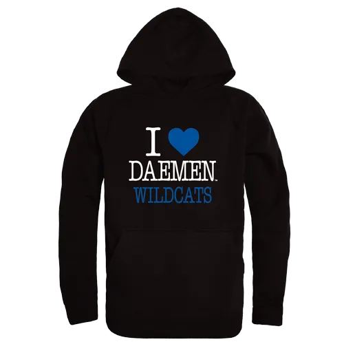 W Republic Daemen College Wildcats I Love Hoodie 553-513. Decorated in seven days or less.